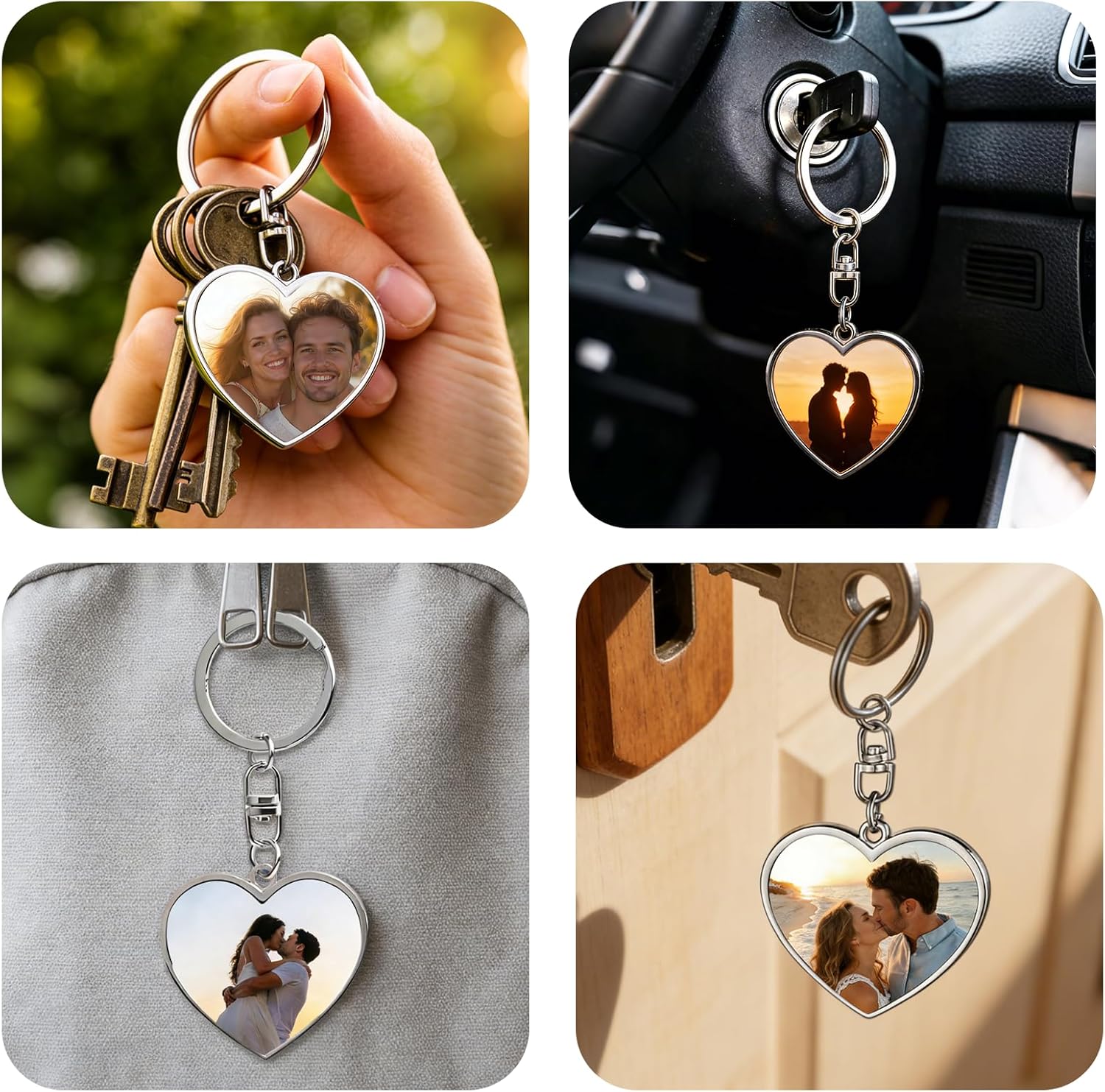 QYH Personalized Keychains with Picture – Double-Sided Custom Photo Keychain for Loved Ones - Image 6
