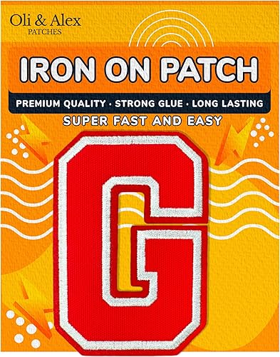 Miniatura 564 de Parches de letras termo-adhesivas de alta calidad – Lindas letras para ropa – Parche universitario para ropa – Letras bordadas de 4 1/2 parches