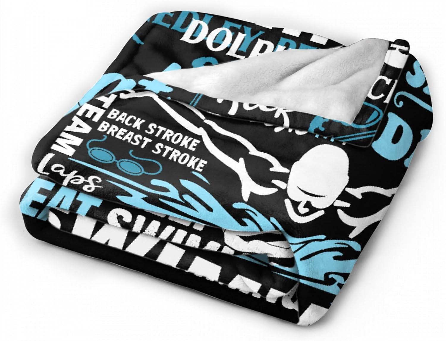 Swimming Throw Blanket, Soft Cozy Flannel Blanket for Couch, Bed, Sofa,40 x 50in, Lightweight Quilt