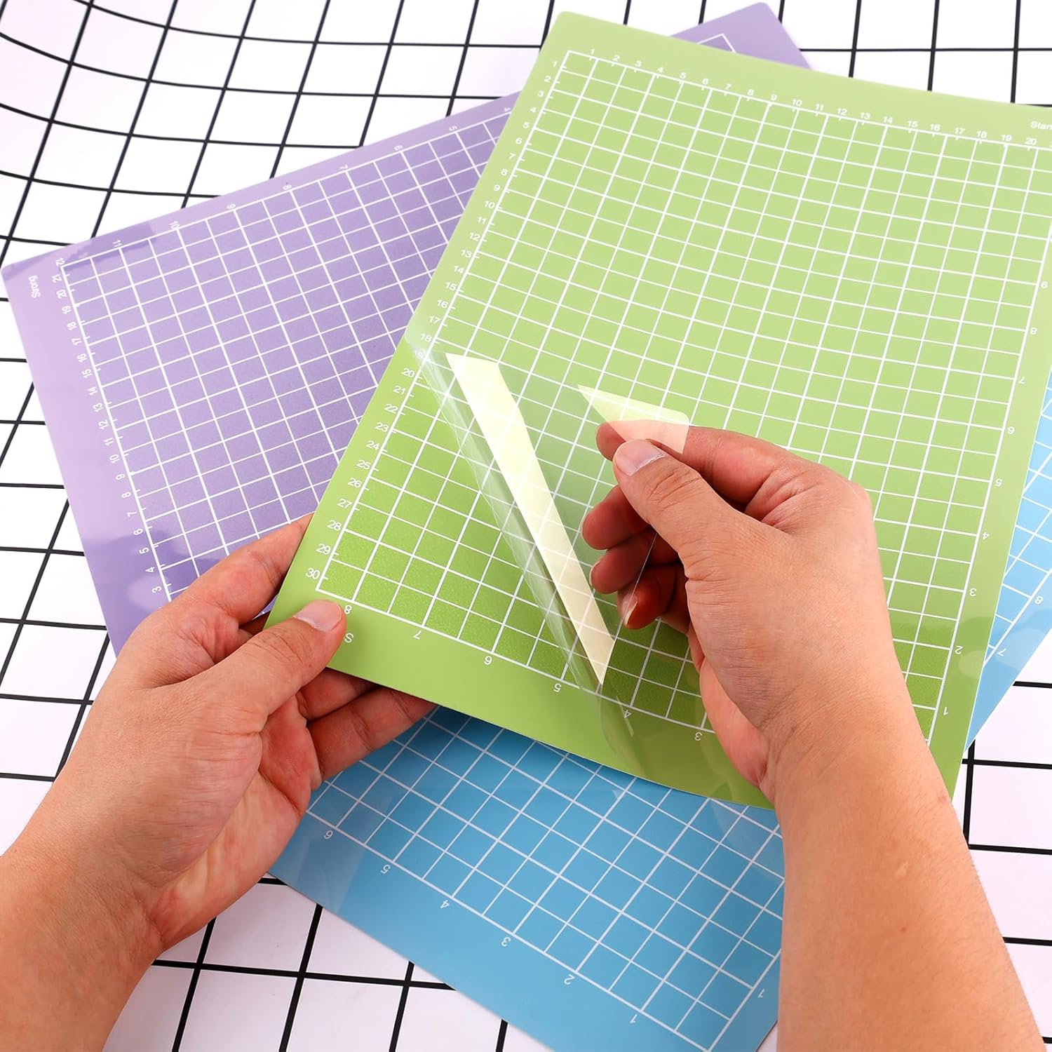 6pcs 8.5x12in Cutting Mat for Cricut Joy Xtra (StandardGrip, LightGrip, StrongGrip), Reusable Cutting Mats for Crafts & Protective Film 3 Adhesives Grip Machine Mat for Cricut Accessories