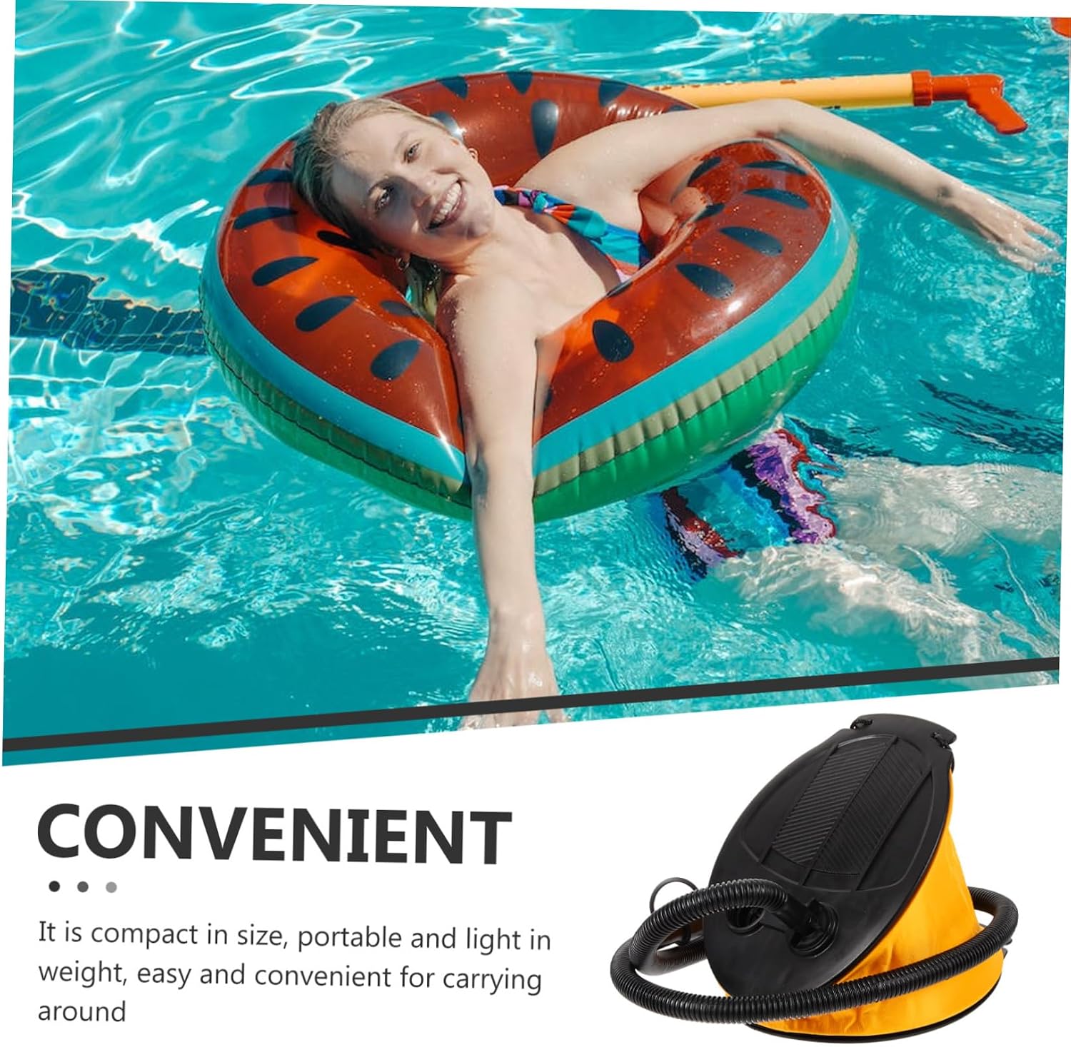 Inflatable Bed Pump Foot Air Pump Multi-Purpose for Camping Boat Balloon Sports Balls Lightweight Portable