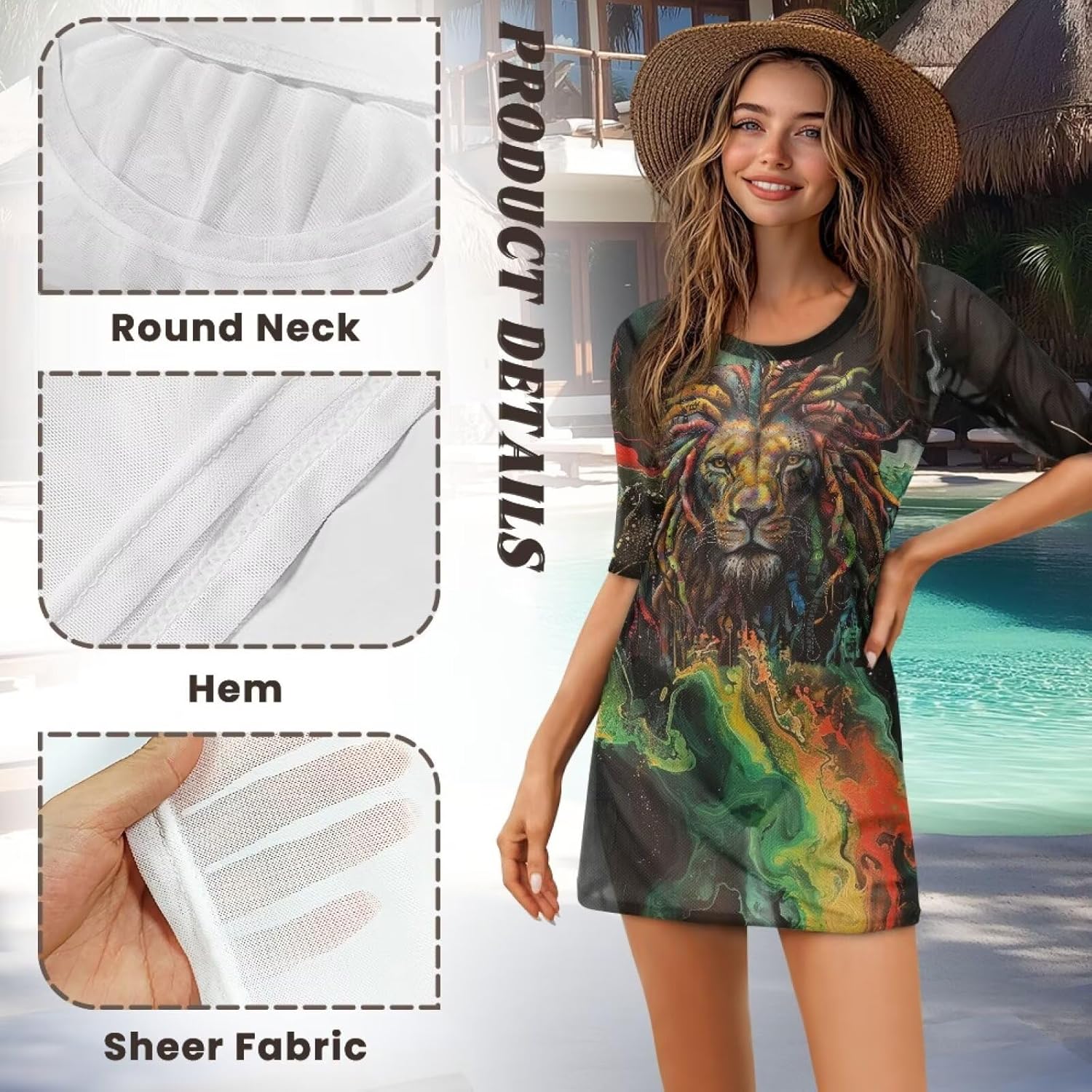 2025 Swimsuit Coverup for Women,Plus Size Vacation Outfits,Resort Wear Xs-2xl