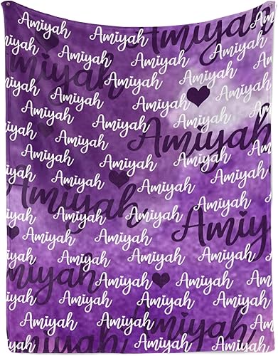 Miniatura 2 de Manta con nombre personalizada para niños y adultos, manta de franela personalizada (estilo 03, 30 x 40 pulgadas)