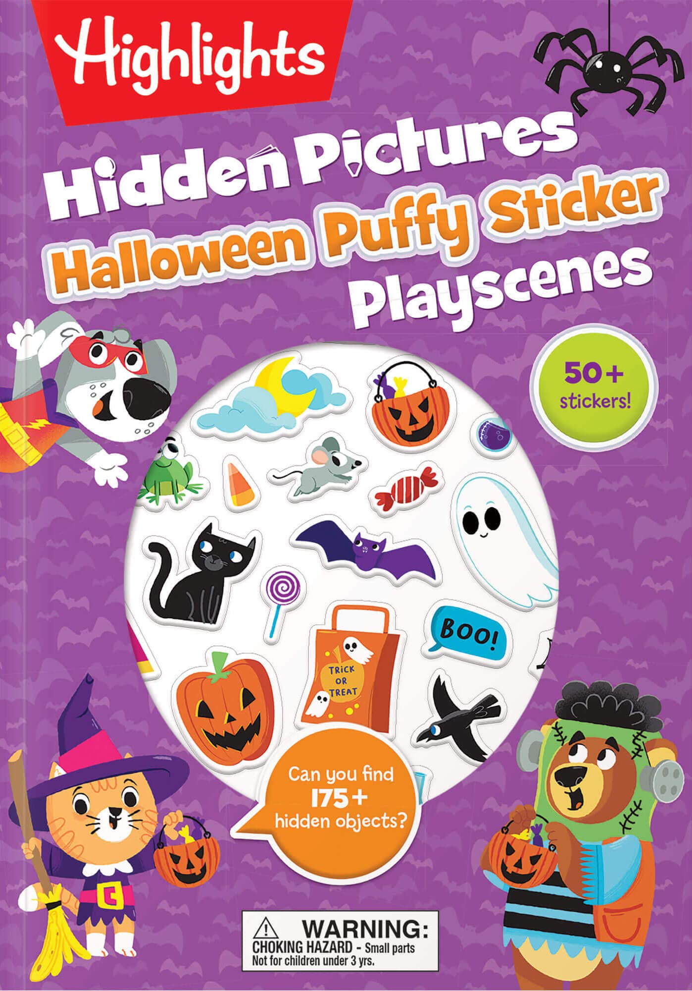 Halloween Hidden Pictures Puffy Sticker Playscenes: Over 50 Reusable Halloween Stickers to Decorate, F