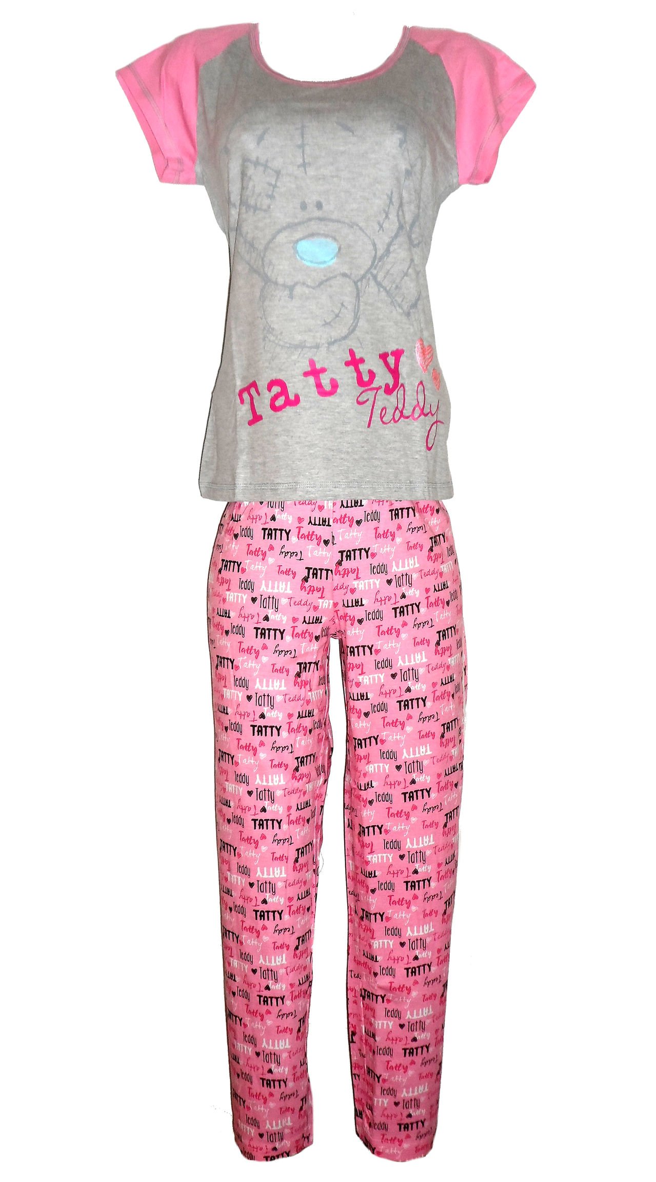 Ladies Girls Novelty Pyjamas Set PJ Wonder Super Woman, Minnie Mouse, Tatty Teddy, Frozen, 101 Dalmatians, Eeyore, Avengers Designs - UK Size 8-22