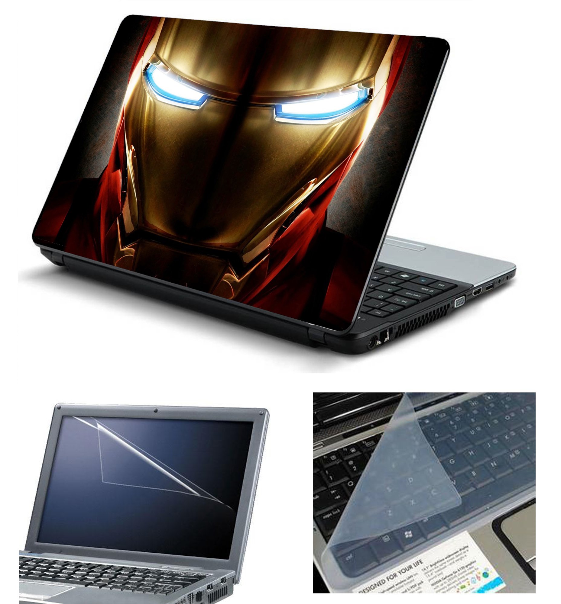 Namo Art 3in1 Laptop Accessories Combo Kit - Laptop Skins 15.6 inch Stickers with Laptop Screen Protector and Laptop KeyGuard for All Laptop - Notebook HQ1061 Iron Man Helmet Large3in1HQ1061 (B01N5WHCRO) Amazon Price History, Amazon Price Tracker