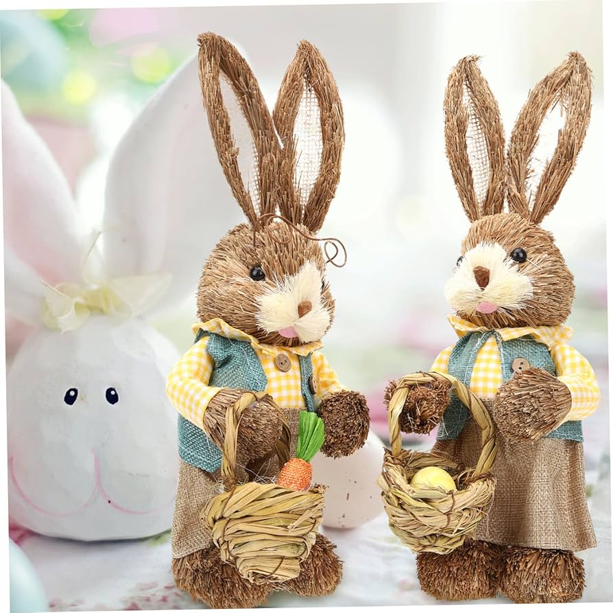かわいいわらウサギイースターデコ手作 81moiyeCjBL._UF894,1000_QL80_.jpg