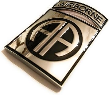 Shadow Six Romeo Military Army Chrome Metal Decal Auto Emblem 82nd Airborne
