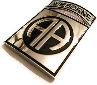 Shadow Six Romeo Military Army Chrome Metal Decal Auto Emblem (82nd Airborne)