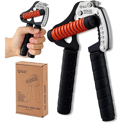 GD IRON GRIP Grip Strength Trainer Adjustable Hand Gripper Strengthener Hand Grip Exerciser Wrist Strengtheners Silent & Durable – Forearm, Finger & Hand Strength Training for Athletes, Climbers & Rehabilitation