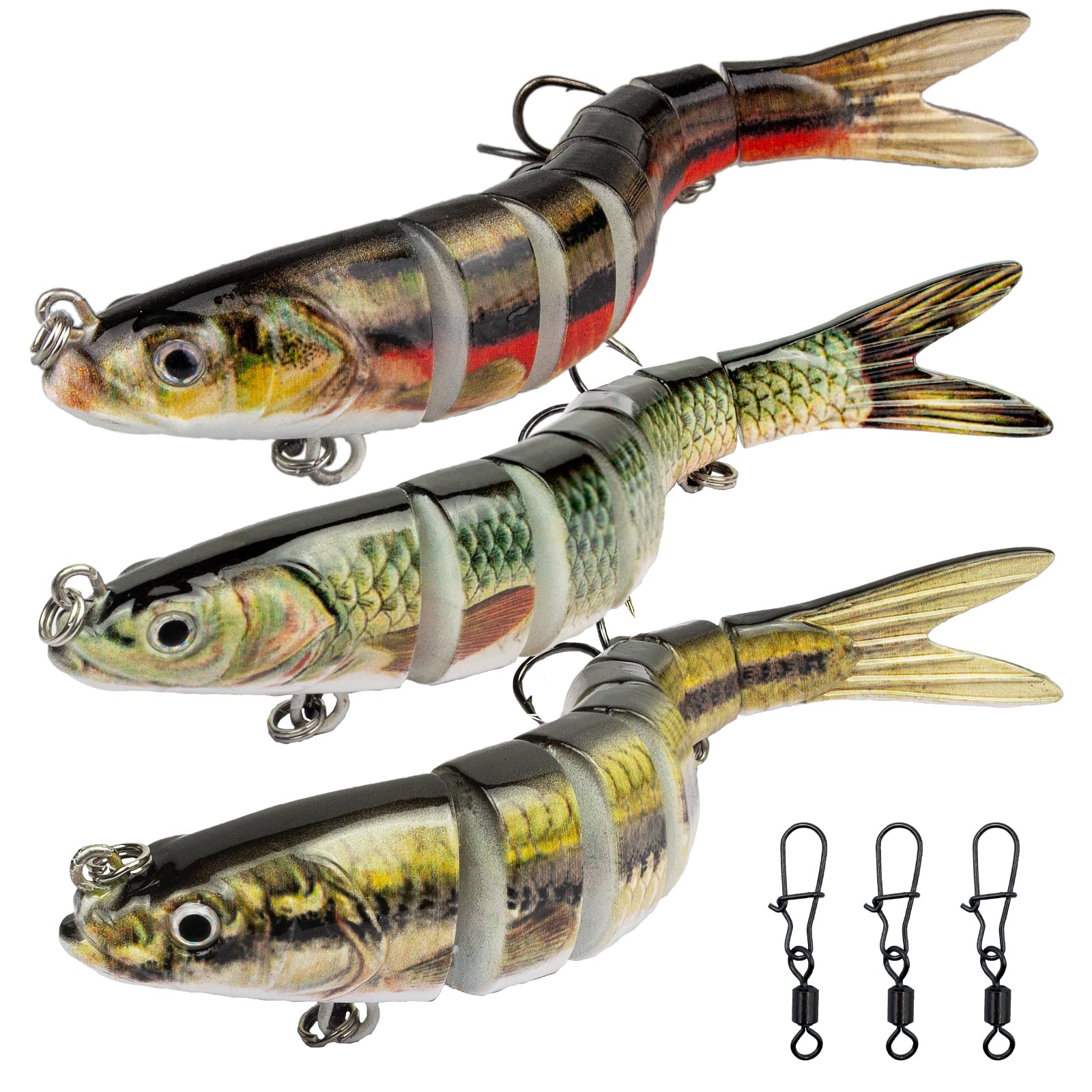 HOBOHY Pre-Rigged Jig Head Soft Plastic Fishing Lures, with Paddle Tail Swimbait Saltwater & Freshwater for Bass Trout Pike Walleye Fishing Jigs Kit