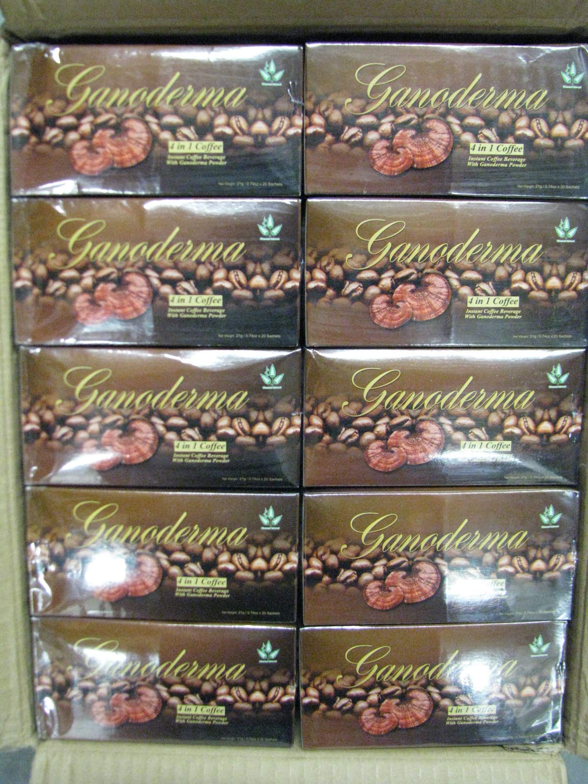 4-1 Cafe Healthy Coffee with Ganoderma Creamer and Sugar Full Case of 40 Boxes 20 Sachets Each