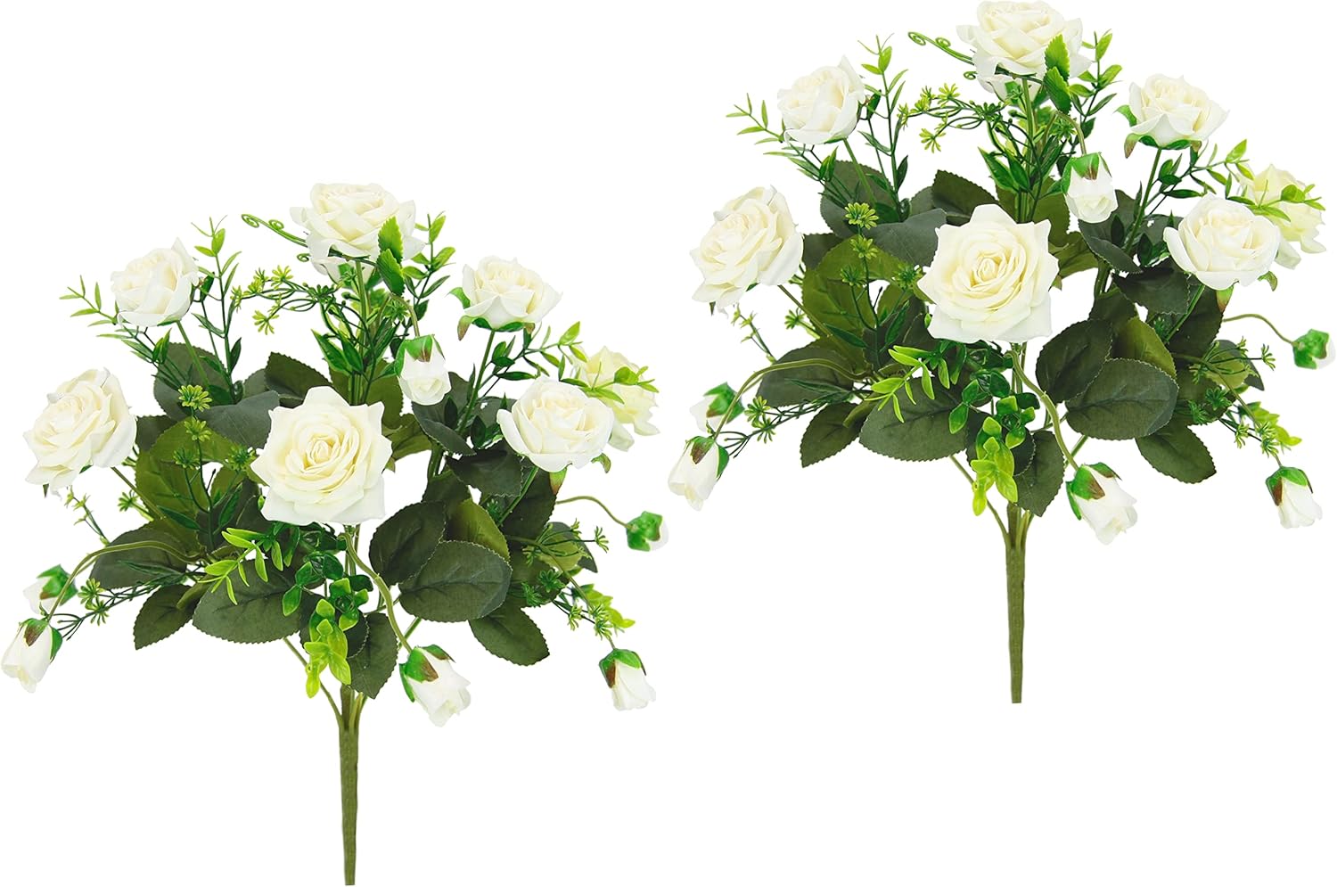 12 Stück Künstliche Chrysanthemen Weiß | Mit Stiel - Pflegeleichte Deko Für Vasen | Herbstdeko & Wohnaccessoires