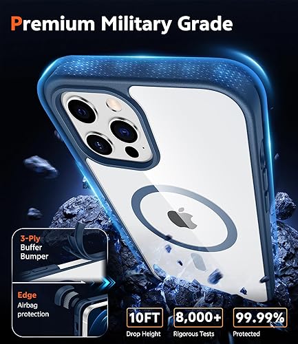 Miniatura 998 de Fntcase Funda para iPhone 15 Plus y 14 Plus de 6.7 pulgadas, magnética, a prueba de golpes de grado militar, antiamarilleo, delgada, protectora