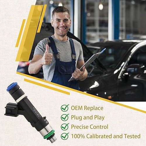 Miniatura 6 de 0280158119 Inyectores de combustible de rendimiento, compatible conJeep 3.8L Wrangler 2007-2011, compatible conChrysler Town & Country 2008-2010,