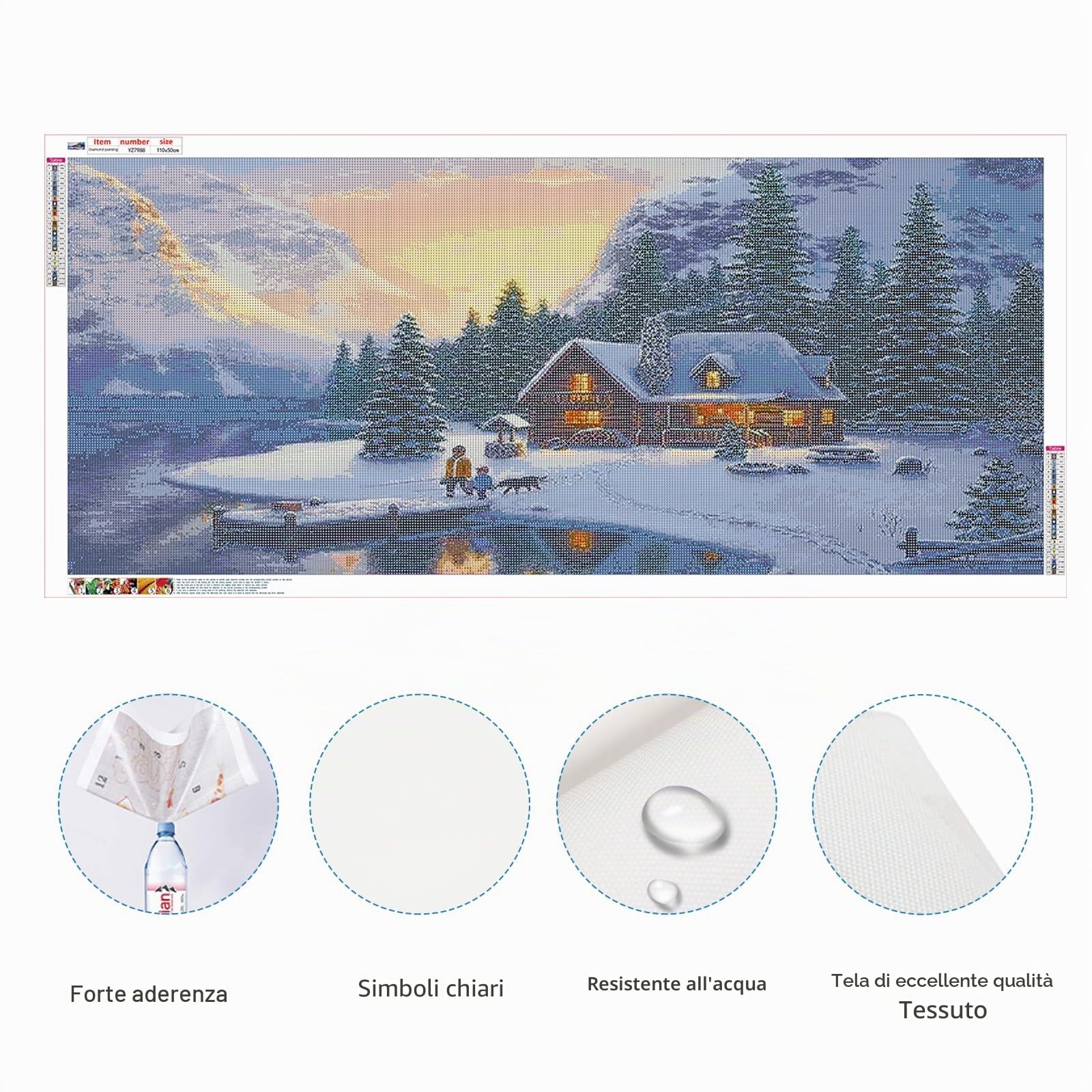 SHEGZHUC Painting Paesaggi Invernali 110 x 50 cm Diamond