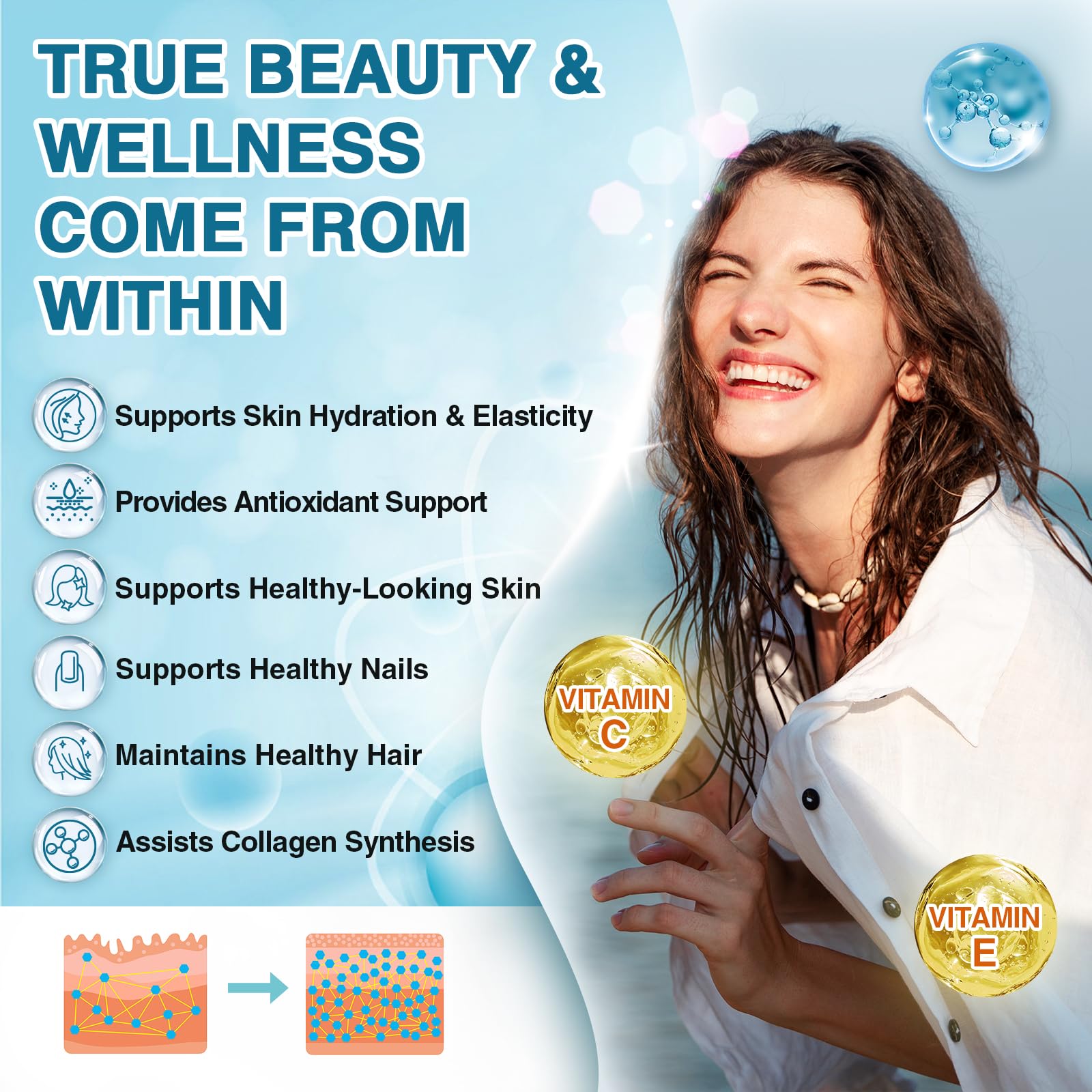 NATURE TARGET Marine Collagen Peptides Powder, 35 Servings — Amazon image 4