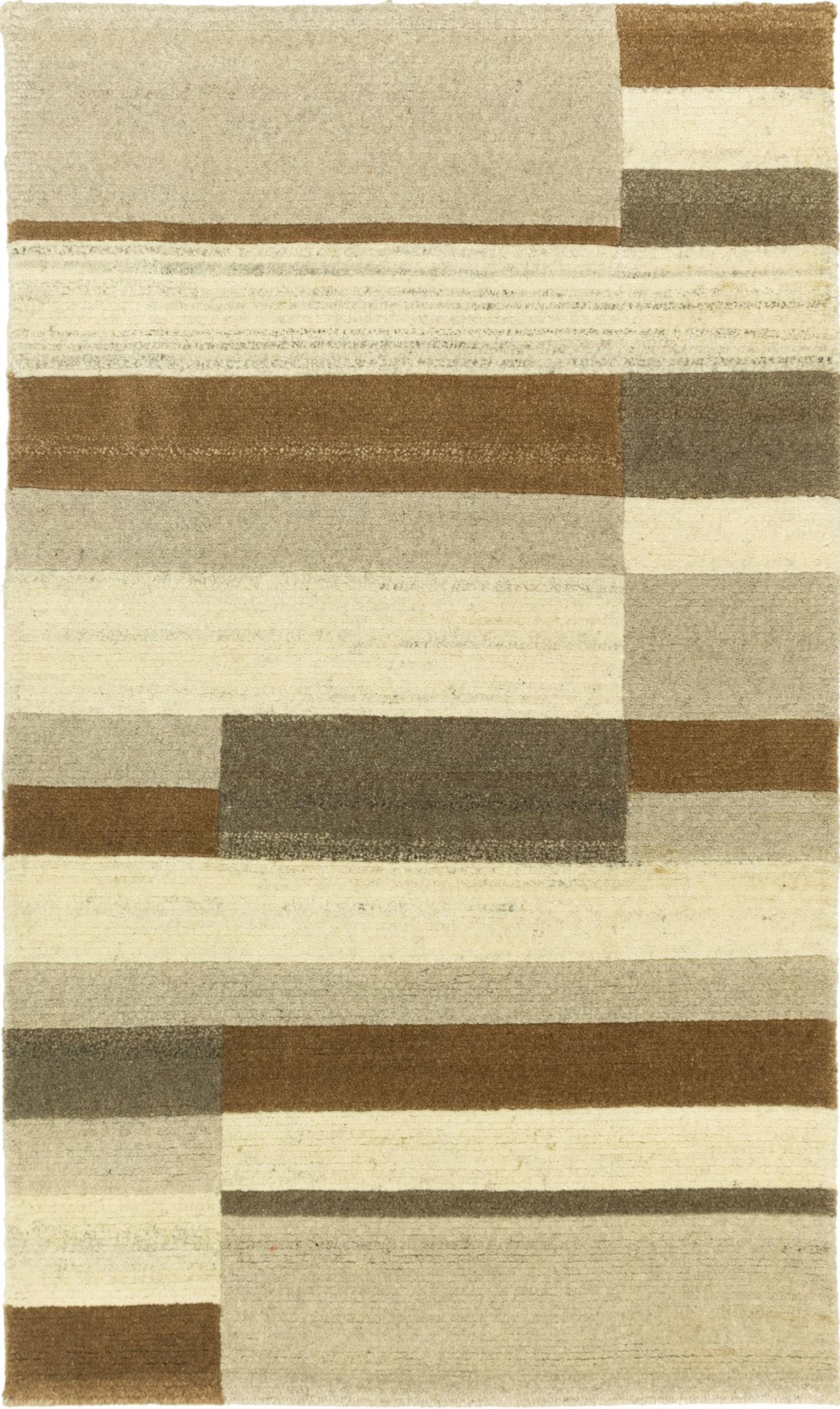 Tapis népalais moderne en laine 92x157, l'élégance artisanale pour réchauffer un coin lecture