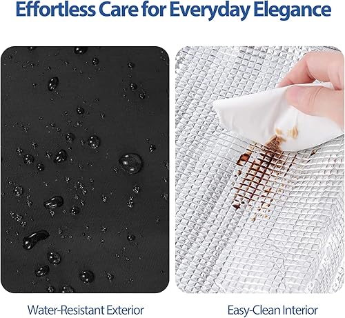 Miniatura 6 de Aosbos Lonchera aislada para adultos  Elegante lonchera acolchada pequeña para el trabajo, oficina, bolsa de almuerzo suave y portátil, color negro