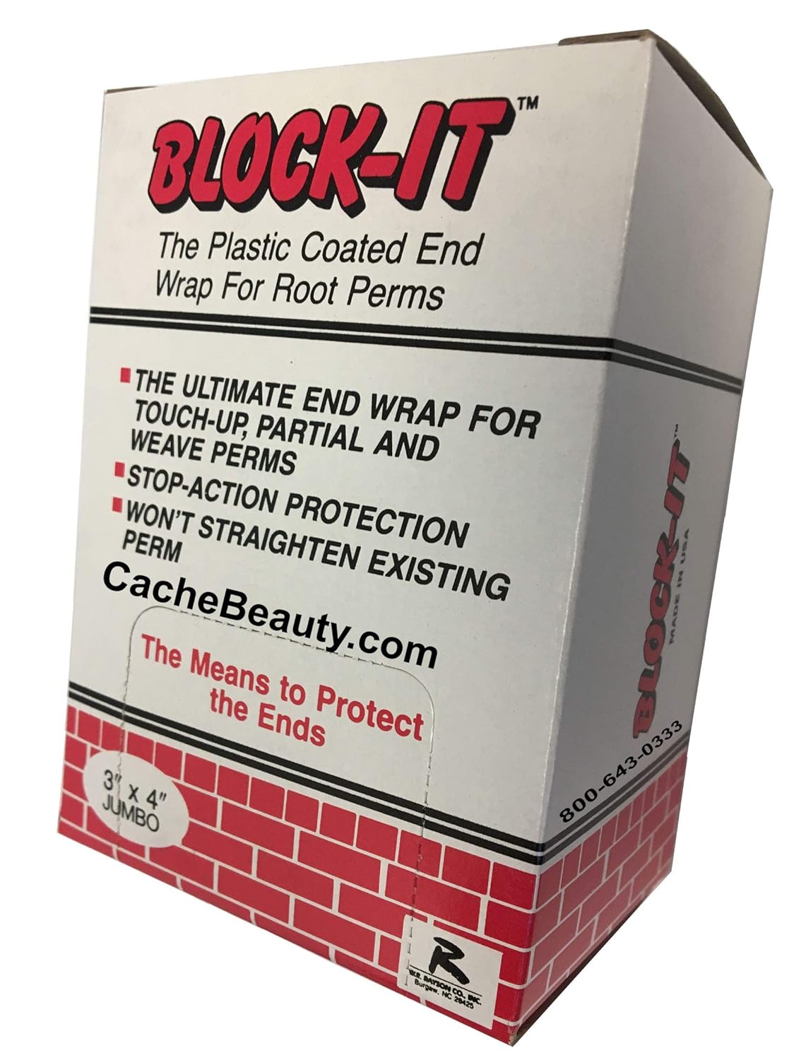 End Wraps Block It 3" X 4" For Short To Medium Length Hair (2 - PACK)