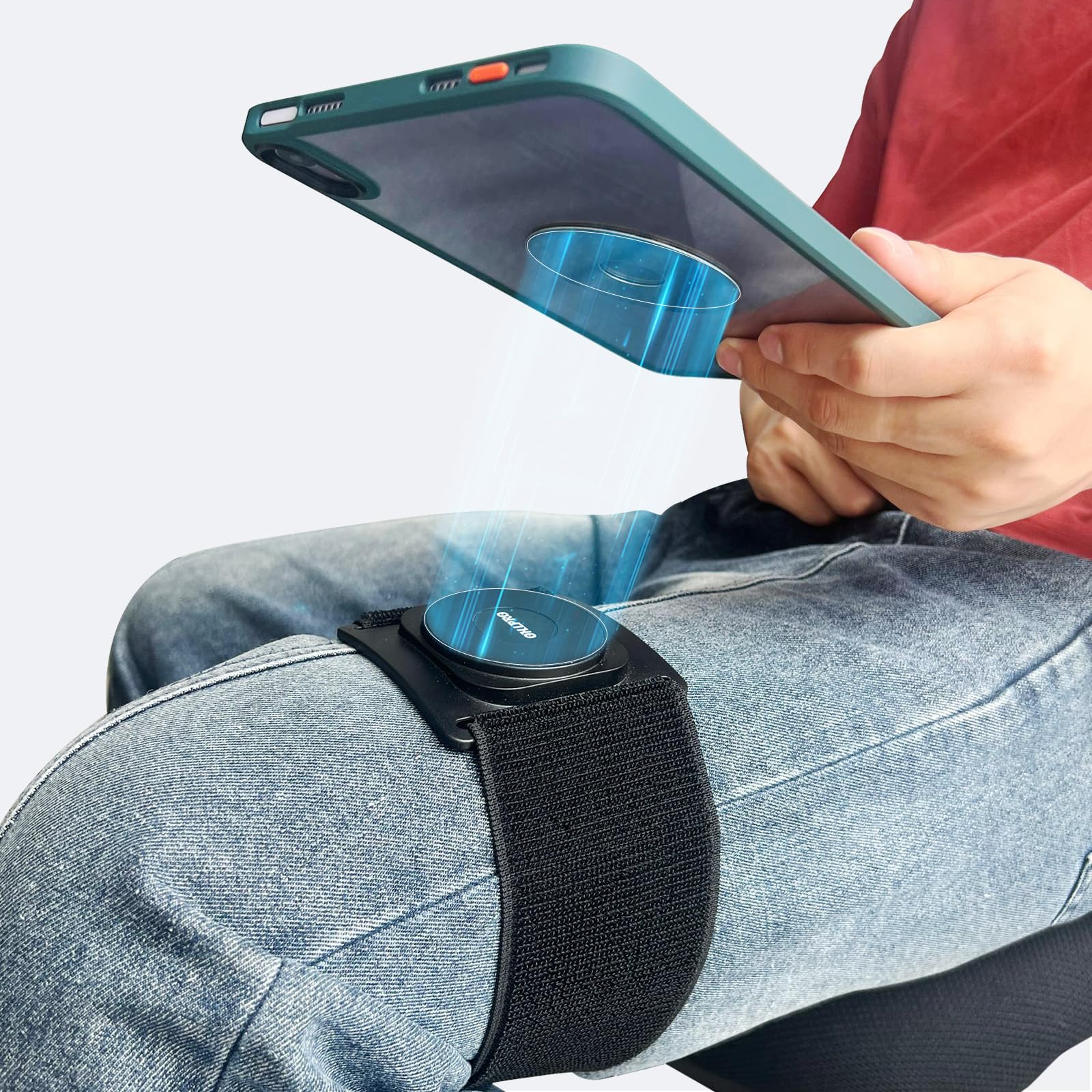 OHLPRO Pilot-Kniebrett Tablet Halterung, iPad Halter Magnetisch für das Bein, Piloten Kniebrett Tablethalter Kompatibel mit iPad Pro Mini Air iPhone Kindle Galaxy Tab und die Meisten Tablets (Schwarz)