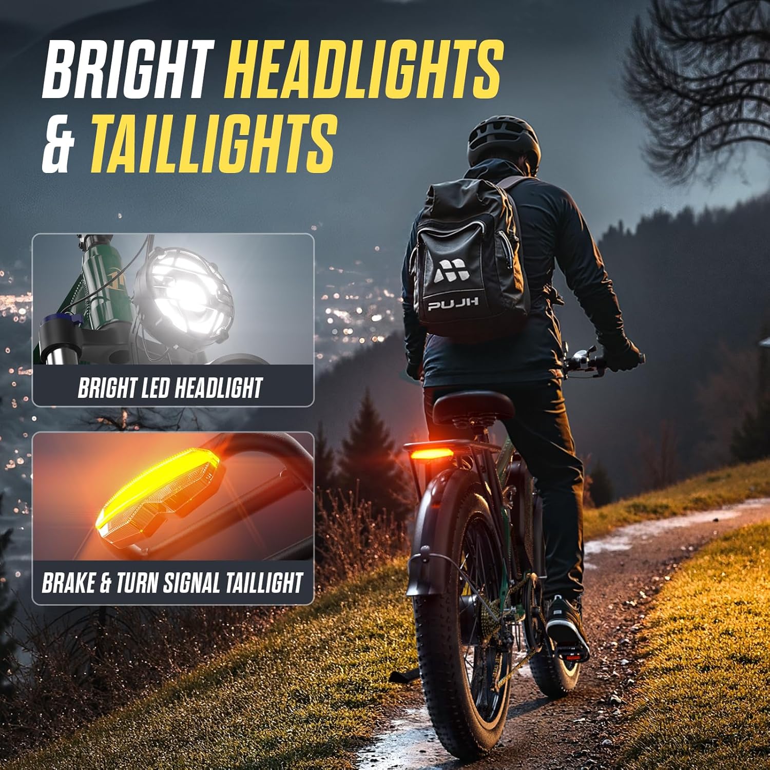 6000W Dual Motors Electric Bike for Adults,60V 20Ah 26" Fat Tire Ebike,45 mph up to 100 Miles Full Suspension Class 3 Electric Bicycle for Snow Off Road Mountain Hunting Commuter