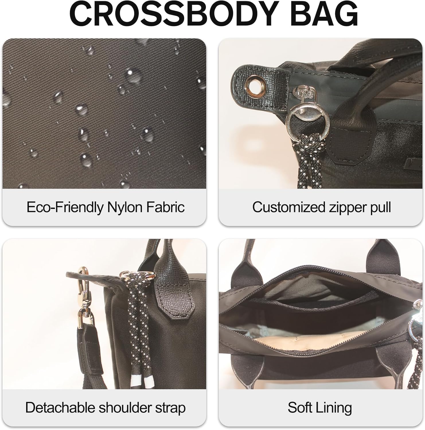 Designer Mini Tote Bag for Women - Lightweight Crossbody Purse with Adjustable Dual Straps (2-Way Carry) - Image 4