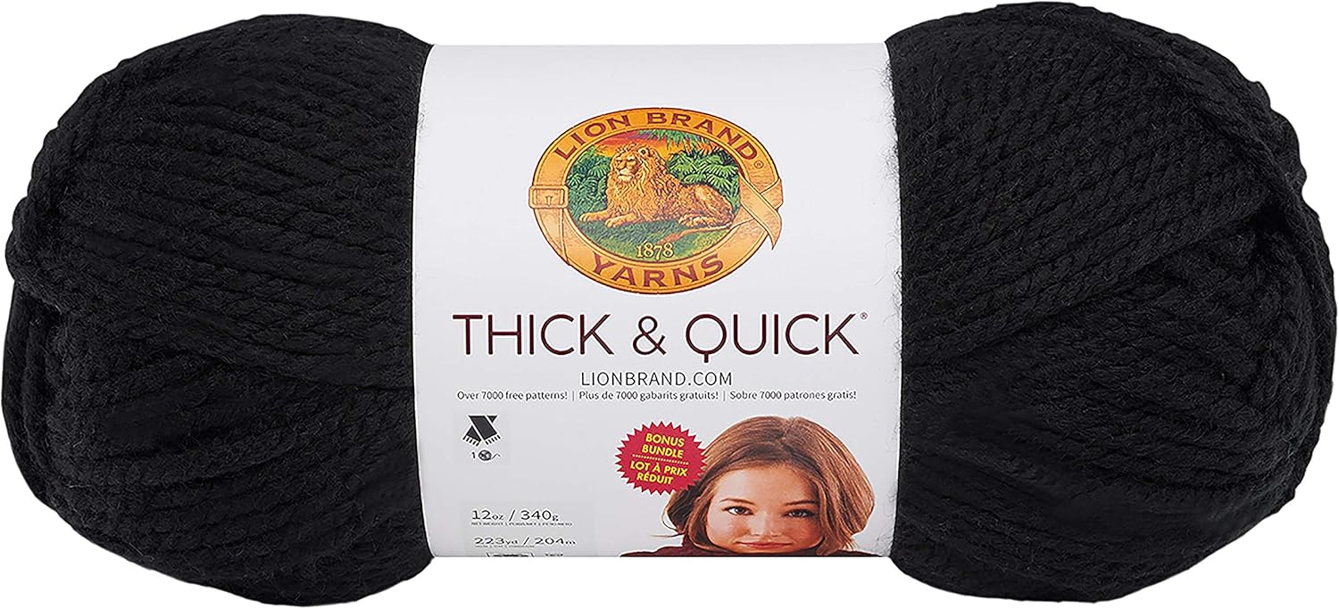 Lion Brand Yarn Thick & Quick Bonus Bundle Yarn, Navy