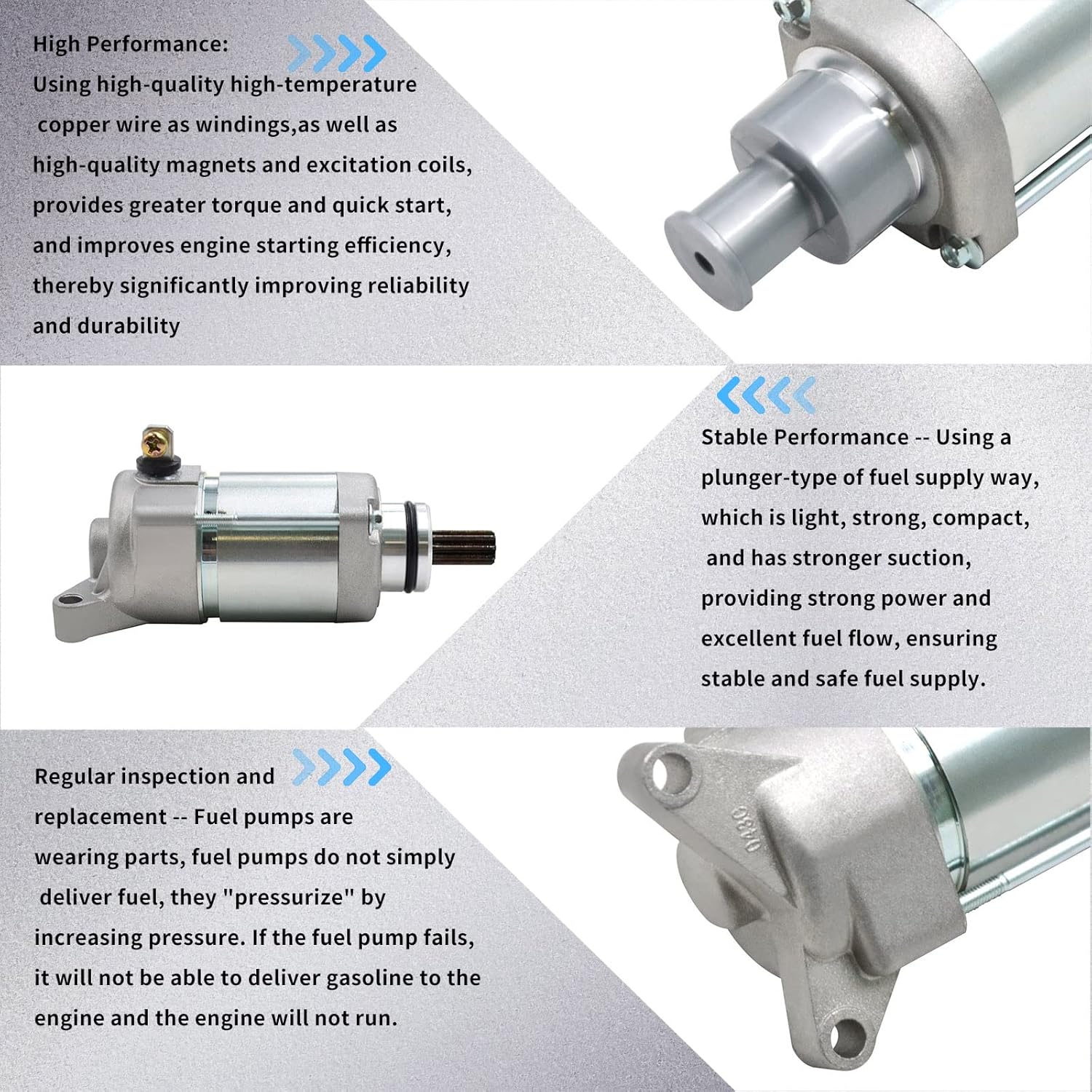 Road Passion 5TJ-81890-30-00 Starter Motor Compatible with Yamaha 449Cc 450 WR450F 2007-2015 Motorcycle