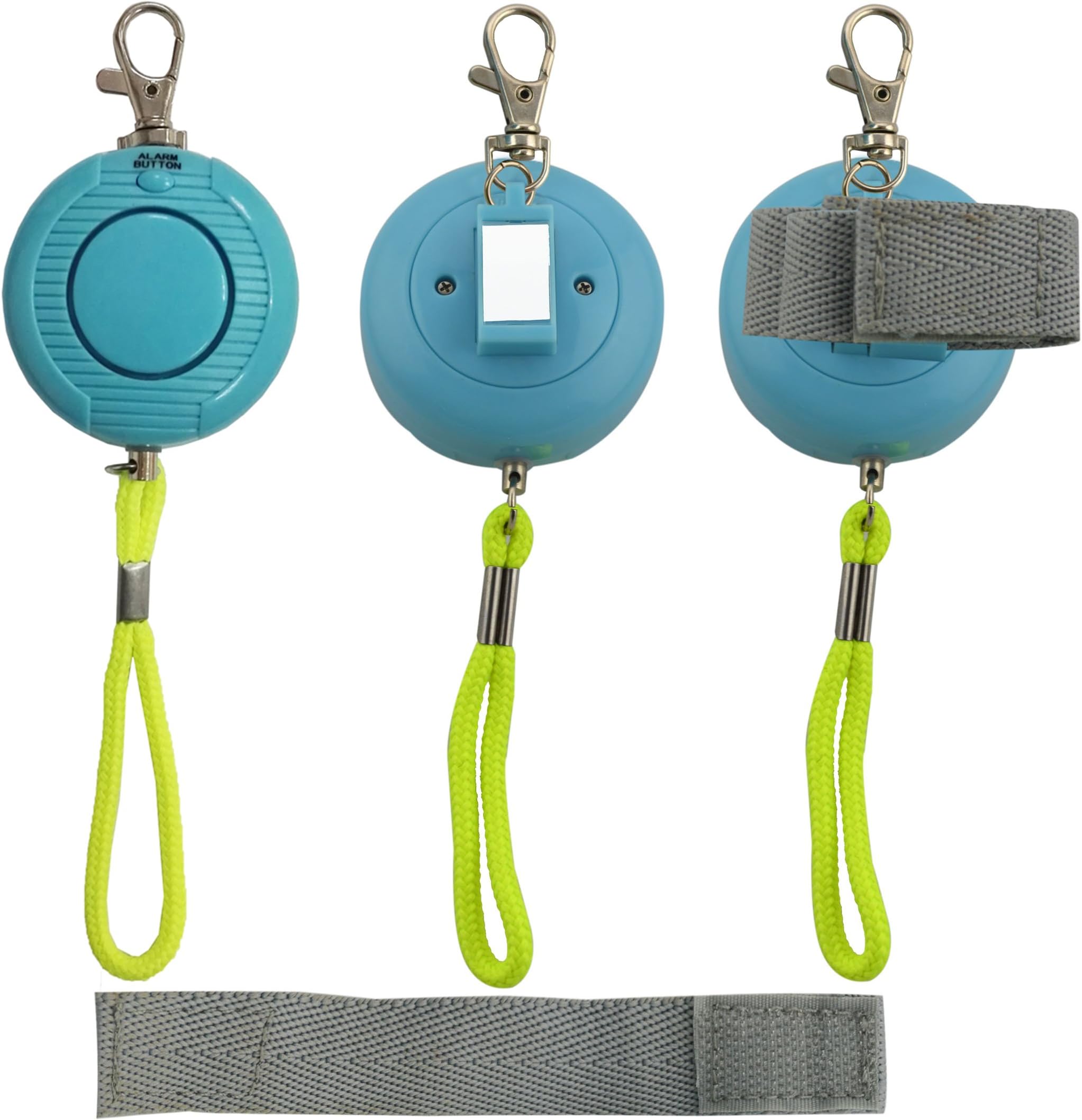 MERCENE Mini Personal Alarm with Key Chain, Carrying Strap and 120 DB Siren, Operated by Pull Pin. Portable Rape/Student/Jogger Emergency Alarm