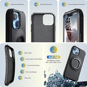 Lock Protective Case for iPhone 13/14 Black