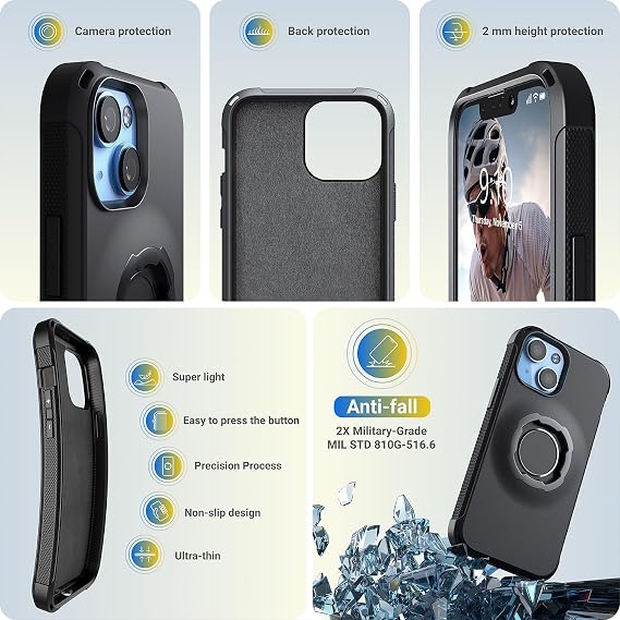 Lock Protective Case for iPhone 13/14 Black