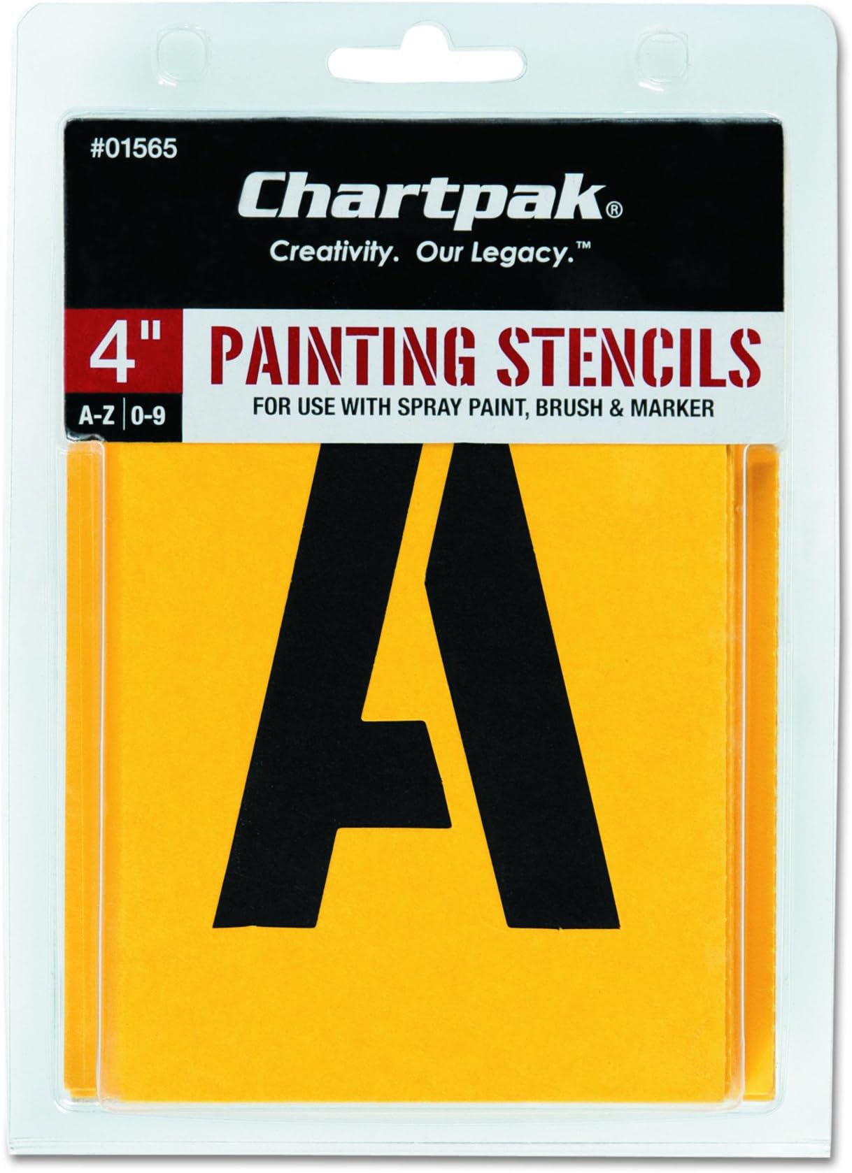 Letter and Number Painting Stencils, A-Z and 0-9, 4 Inches H, 35 per Pack (01565)