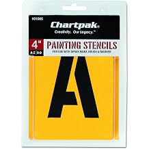 Chartpak Letter and Number Painting Stencils, A-Z and 0-9, 4 Inches H, 35 per Pack 01565