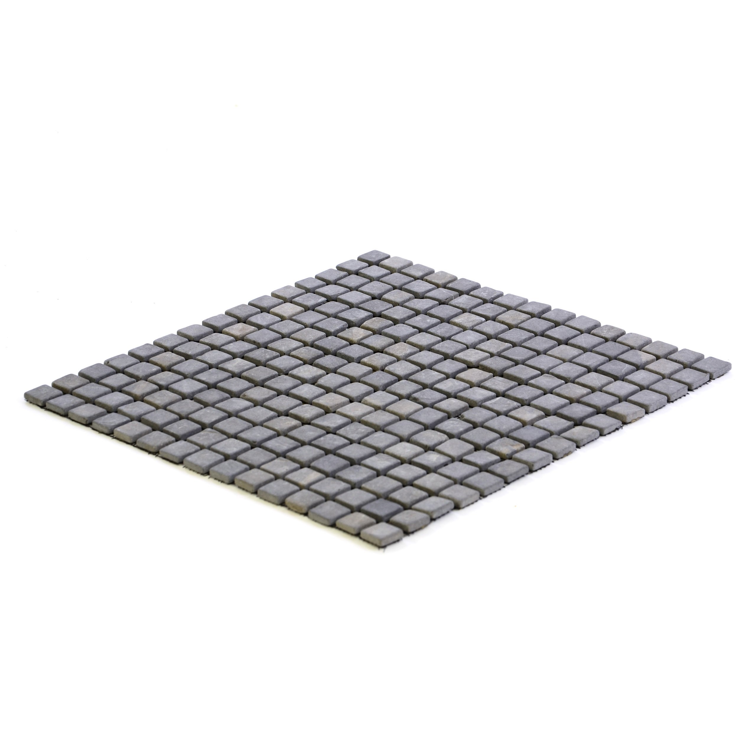 DIVERO 11 Fliesenmatten Naturstein Mosaikfliesen aus Marmor für Wand und Boden anthrazit grau á 30 x 30 cm
