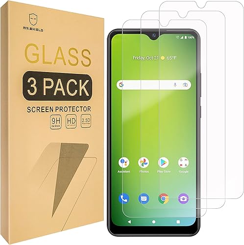 MrShield 3-Pack Designed For Cricket Ovation 3 Tempered Glass Japan Glass with 9H Hardness Screen Protector with Lifetime Replacement