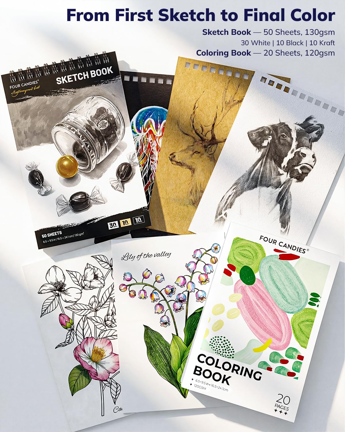 Amazon.com: Four Candies 87 Pack Sketching Kit for Artist Gifts