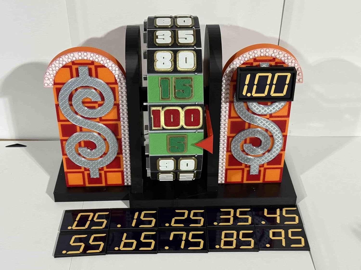 The Price is Right Ultimate Wheel 30% Larger Than Previous Wheel. 9 INCHES Tall x 11 INCHES Wide x 8 deep - with 3-Dimentional Numbers and Side Panels