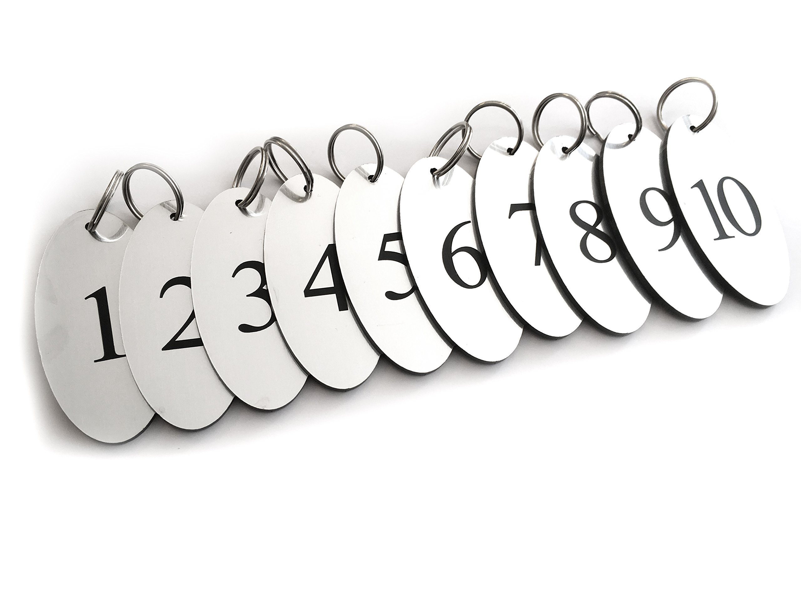 Numbered Key Tags Aluminium With Text And Number Engraving