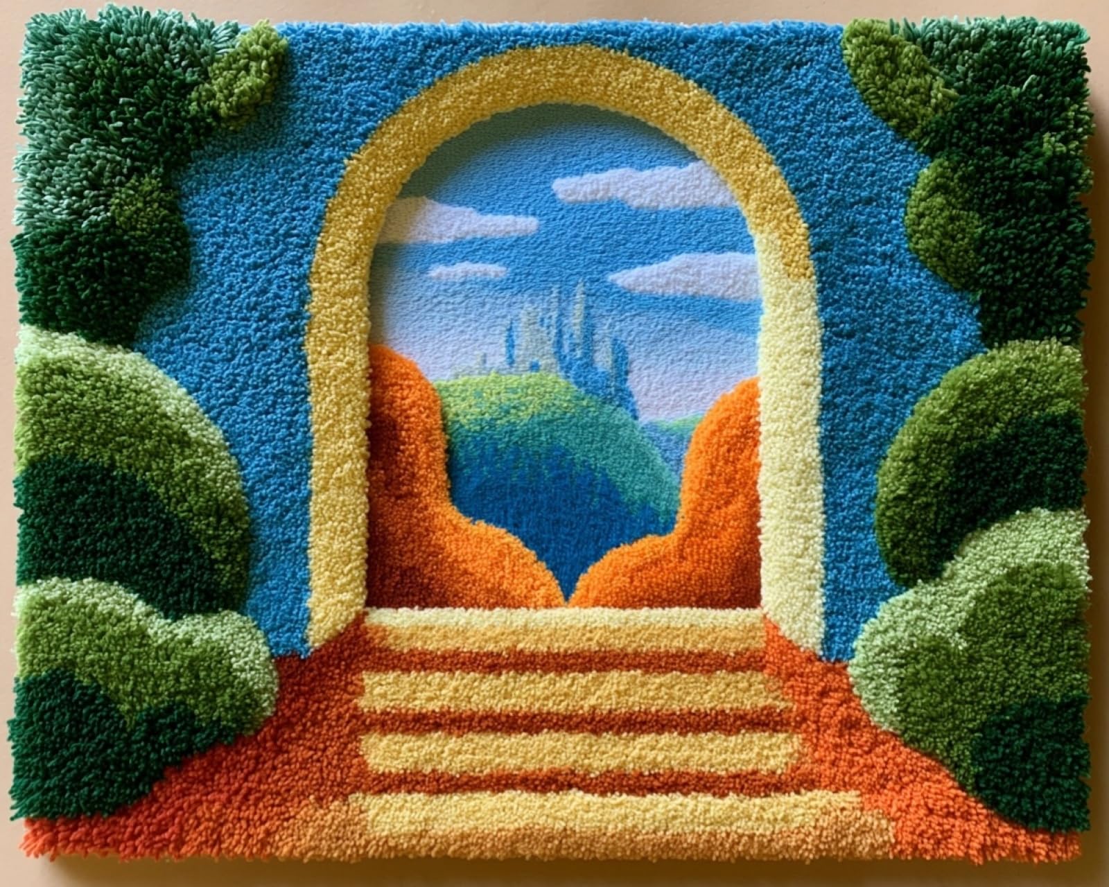 Wallphantom Latch Hook Craft Kits,The Castle Outside the Window