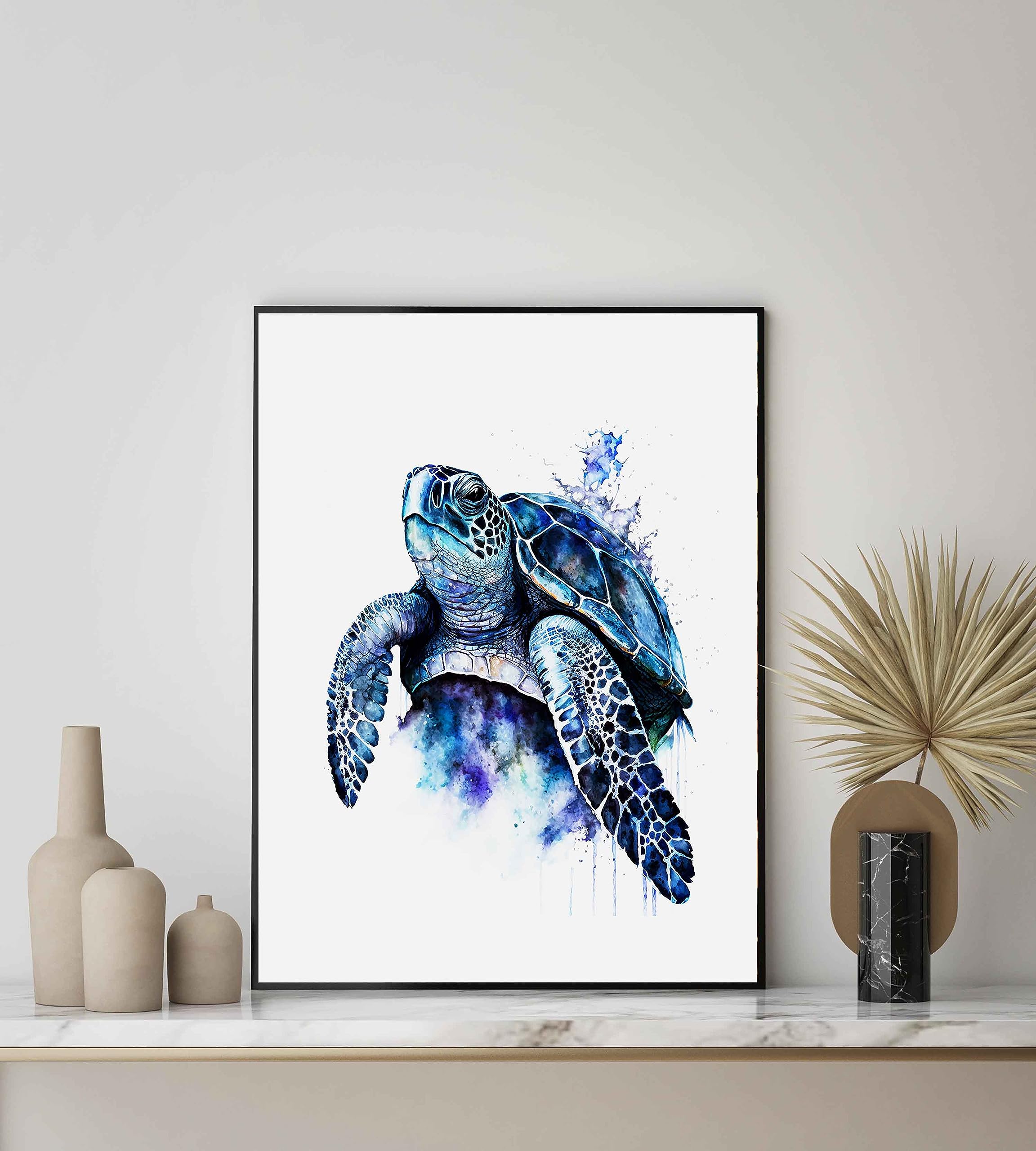Amazon.com: Leatherback Turtle Art Print Poster, Abstract