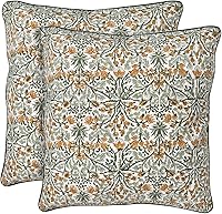 Vista 15 de Ridhi Juego de 2 fundas de almohada modernas de algodón decorativas para sillón, sofá, cama, sala de estar, decoración primaveral del hogar, 16 x 16