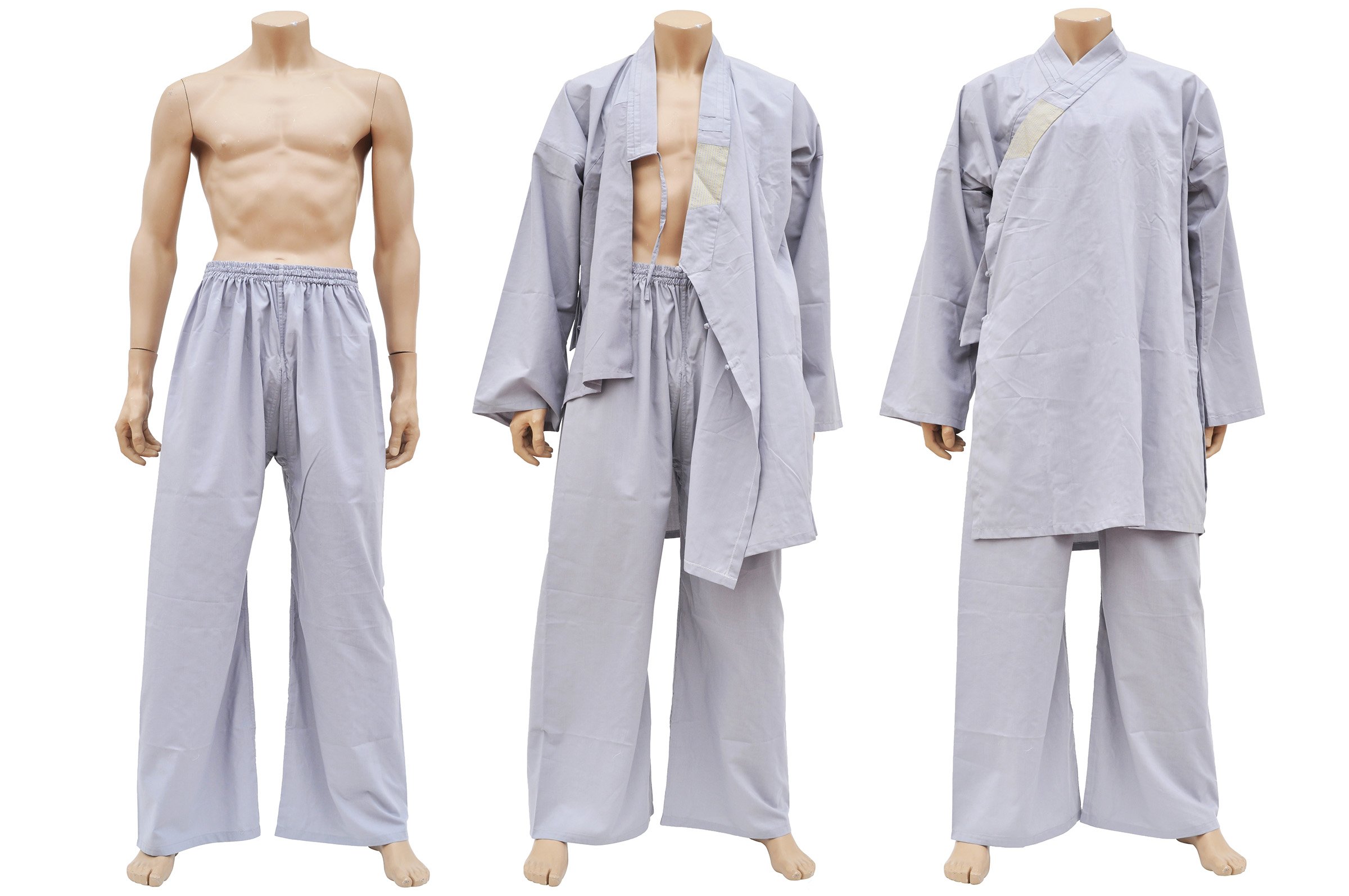 ShenLong - Tenue de Shaolin, Coton Gris