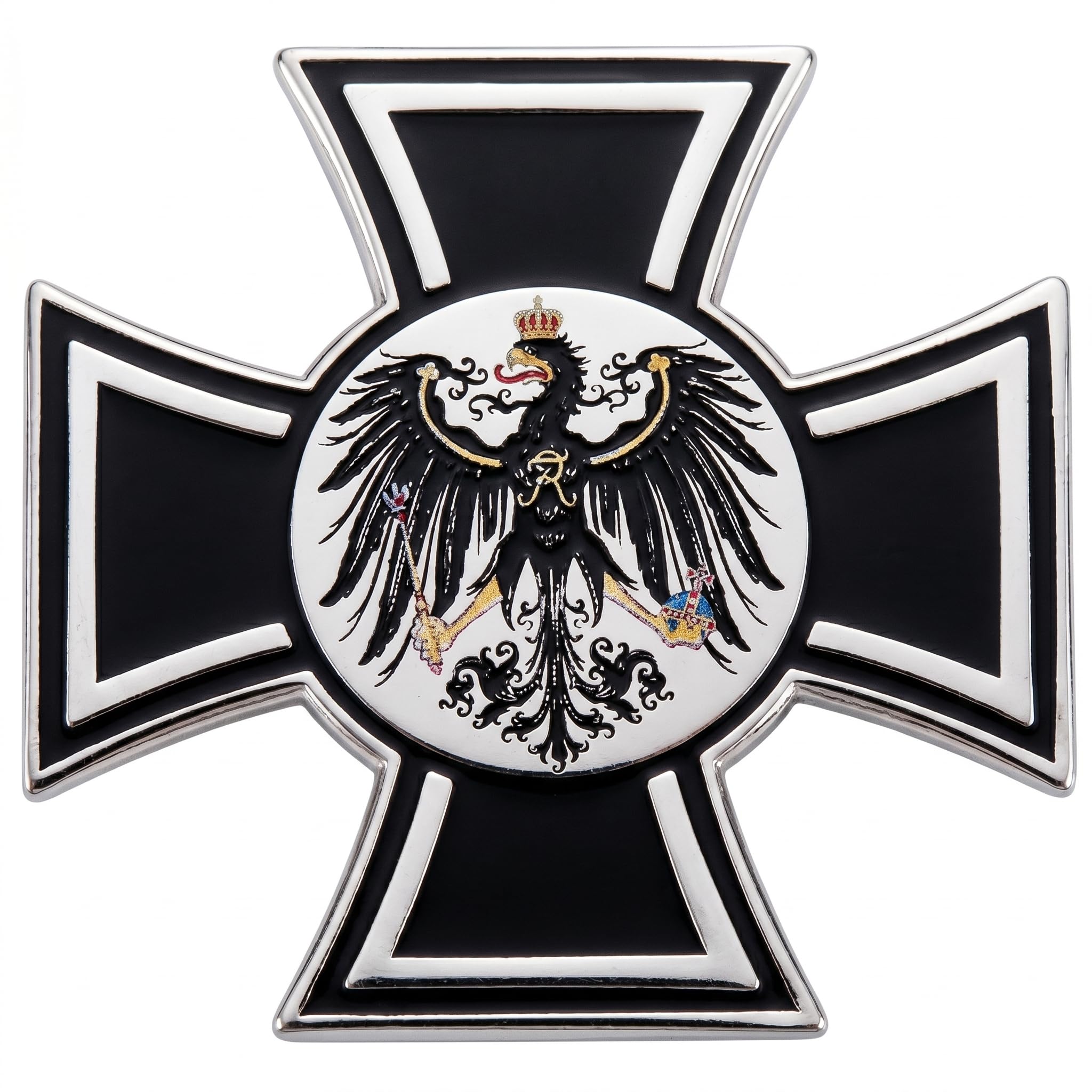 FREECROWS Historical Prussian Heritage Artifact – Royal Black Eagle Shield – Museum-Grade Imperial Achievement – Multi-Color Enamel-Style Collective Piece