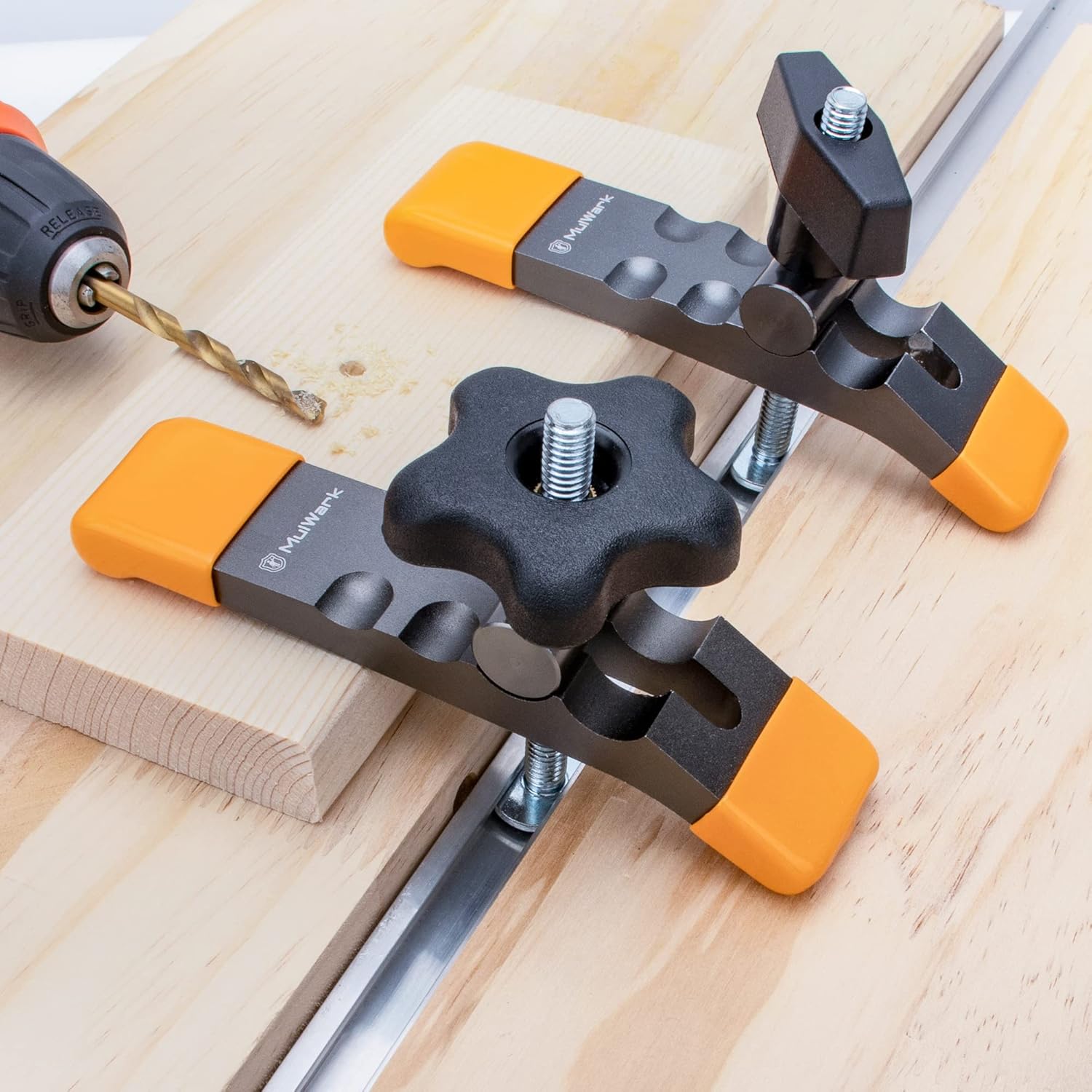 20pcs T-Track Hold Down Clamps-2 pack & T-Bolt Kit, 5-5/8"L x 1-3/8"Width-Woodworking and Clamps - Quick-Changing Design-Practical T Track Accessories - - 