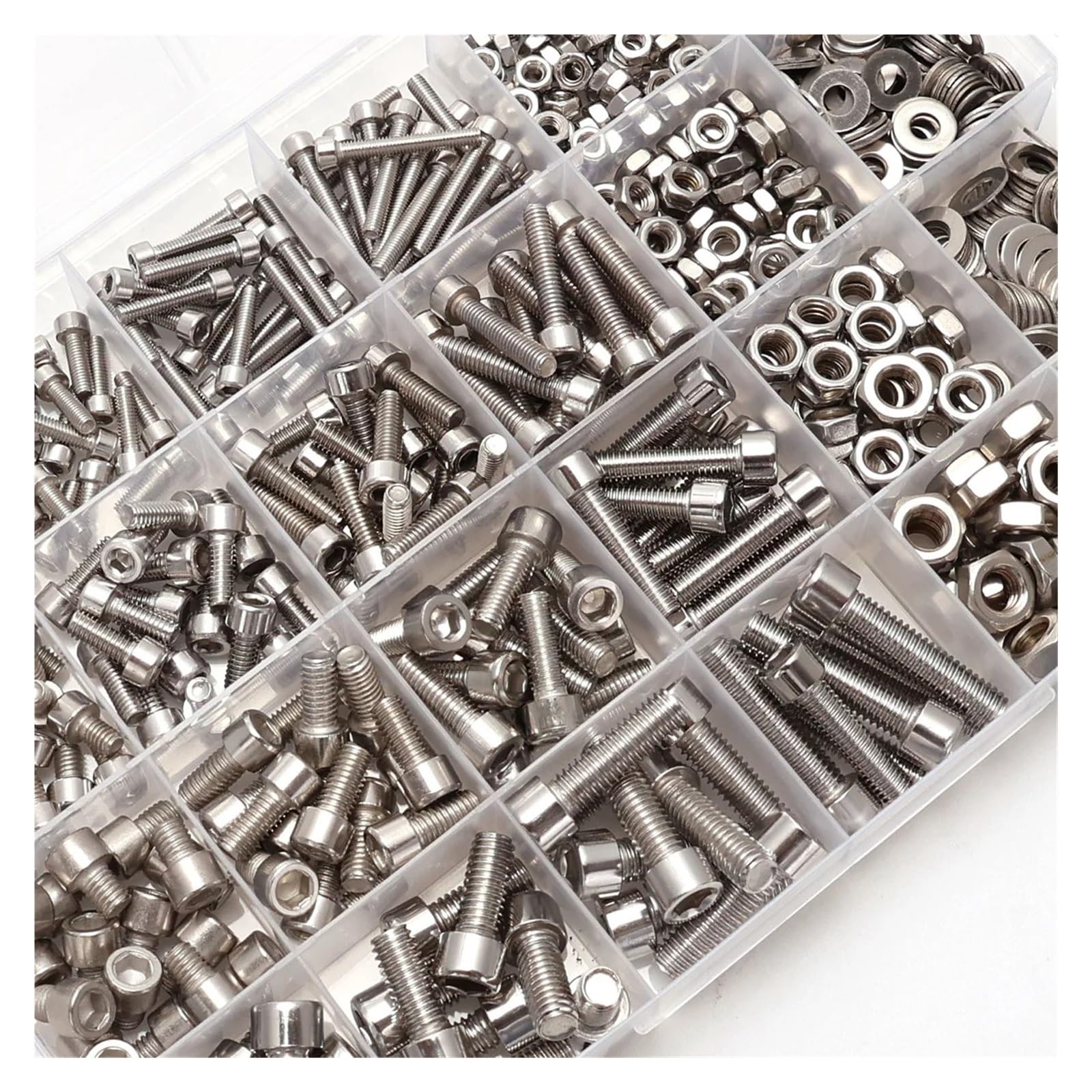 Tuerca De Tornillo Con Cabeza Hexagonal De Acero Inoxidable, Arandela De Resorte Plana, Kit De Tuerca De Seguridad M3-M6