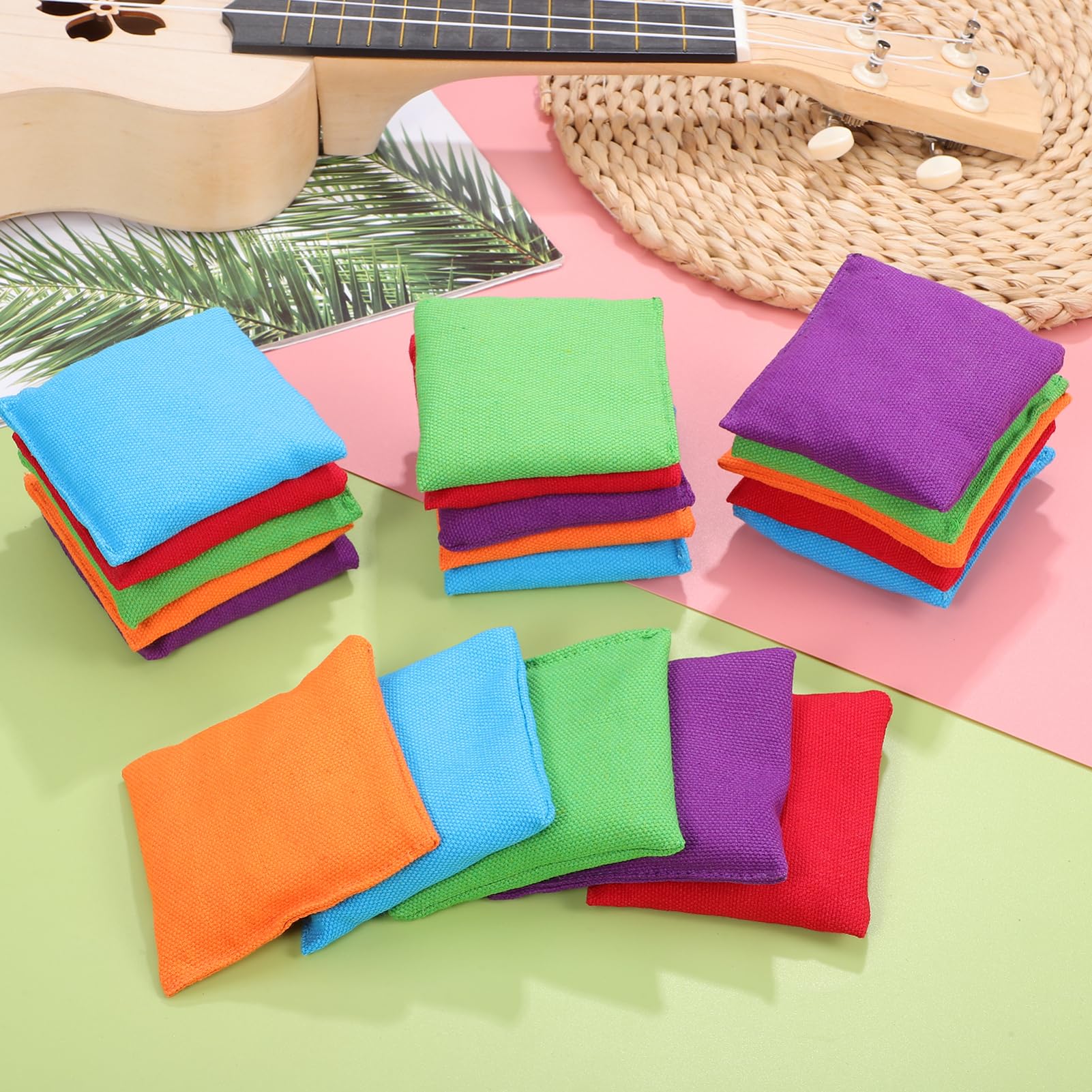 Toddmomy Small Bean Bag Toss Game 20pcs Set Sturdy Easy to Clean for Boys and Girls Party Games Yard Activities