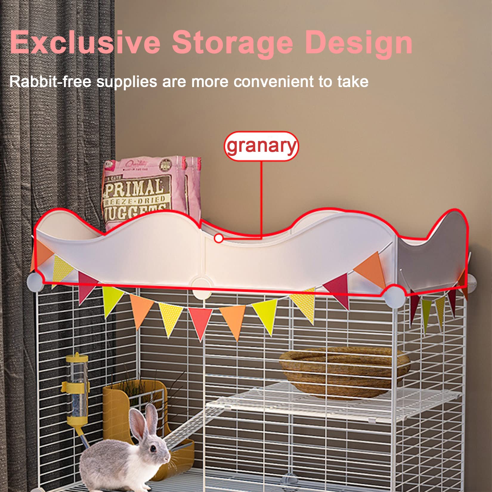 Amazon.co.jp: 屋内用ウサギ用ケージ 2段式ウサギ用ケージ ペット用