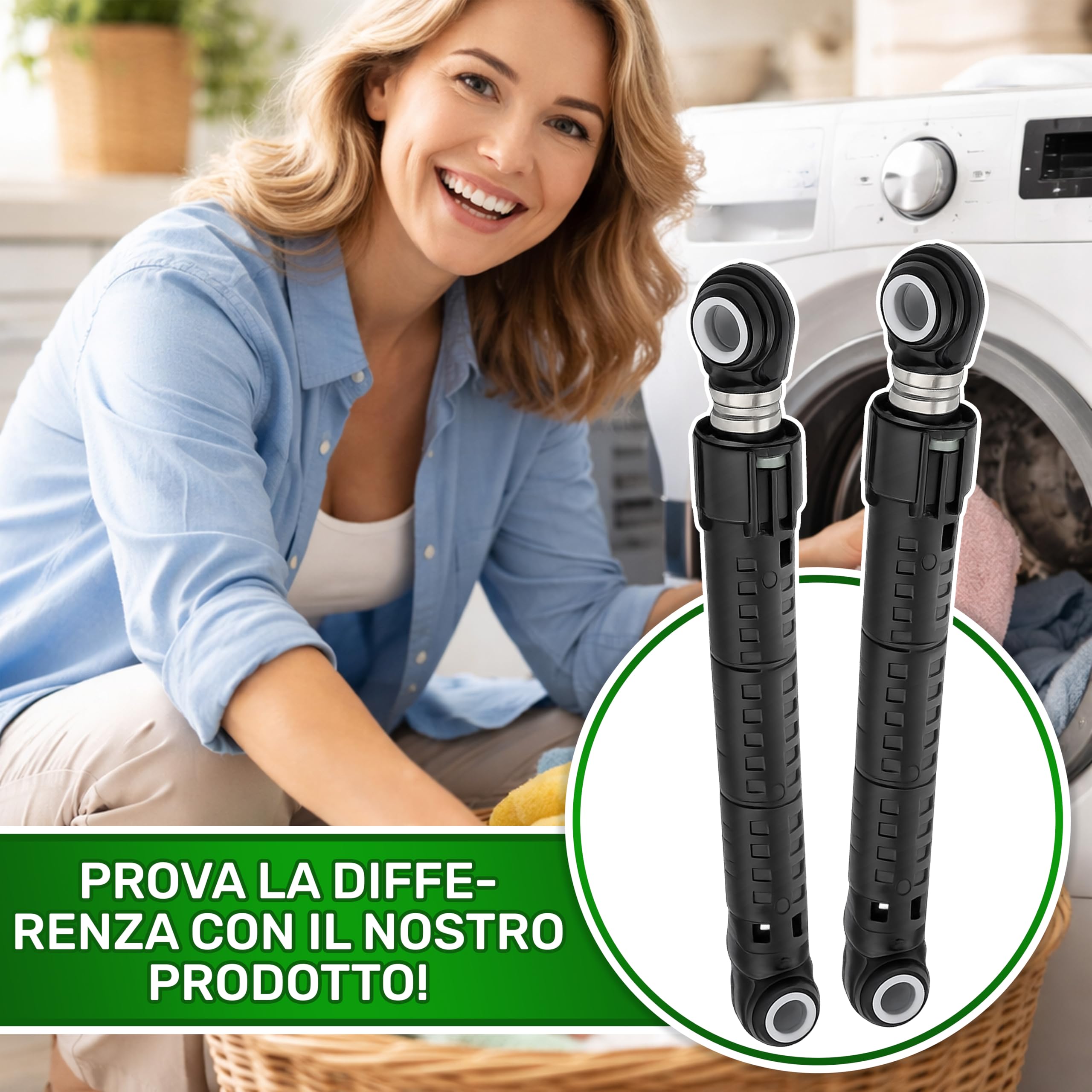 ALGOMAS® 2 Pezzi Ammortizzatori Lavatrice 100N | 10/13mm | Lunghezza