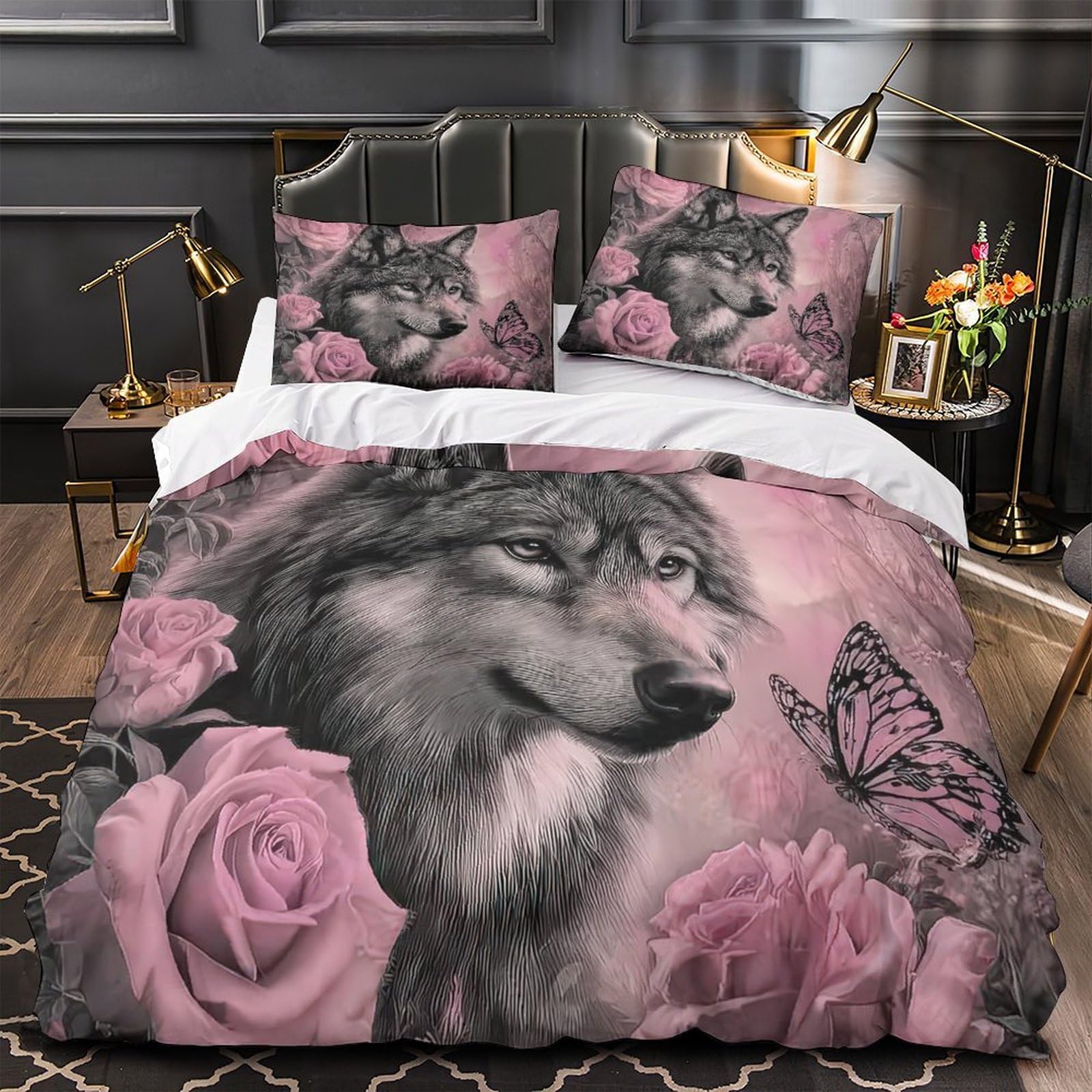 Parure de lit loup en microfibre pour transformer une chambre d'ado en refuge